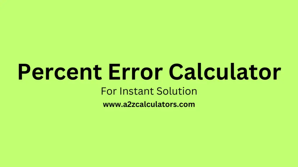 Percent-Error-Calculator